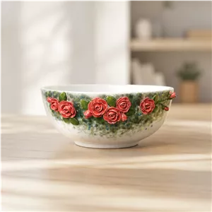 خرید قدح (کاسه)گل سرخ دست ساز