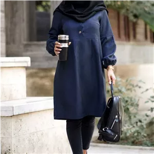 مانتو زنانه مدل شادی جنس پرشیا سایز 1 و 2 رنگ مشکی طوسی نسکافه ای سرمه ای