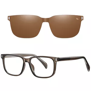 فریم عینک طبی آلبرت وگ مدل CG7201C646-P75 Polarized Double Switch مناسب برای انواع صورت به همراه کاور آفتابی