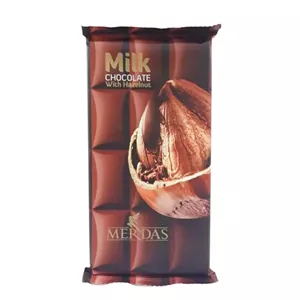 شکلات تخته ای شیری مغز فندق مرداس - 70 گرم