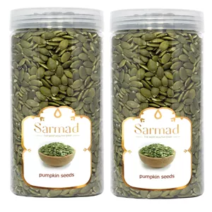 مغز کدو خام ممتاز سرمد - 450 گرم بسته 2 عددی