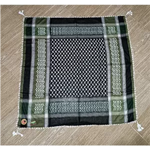 چفیه عربی اصل رنگ سبز مشکی کد 03