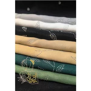  روسری نخ دنیز لمه دار شاین نگینی و ساده