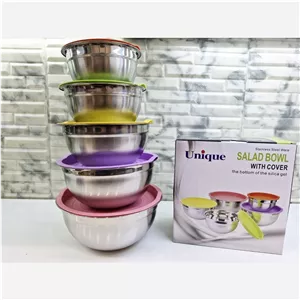 لگن 5 تکه استیل درب دار 