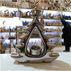 مجسمه کاج سرامیکی جاشمعی سرامیکی دکوری منزل جهیزیه عروس اکسسوری منزل دکوری مدرن دکوری کافه ای سیسمونی 