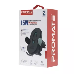 هولدر و شارژر وایرلس Promate مدل PowerMount 15W مشکی رنگ