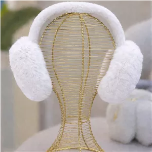 گوشگیر پشمالویی رنگ سفید وارداتی تاشو