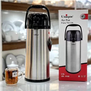 فلاسک فلاکس پمپی داخل شیشه 2 5 لیتری یونیک
