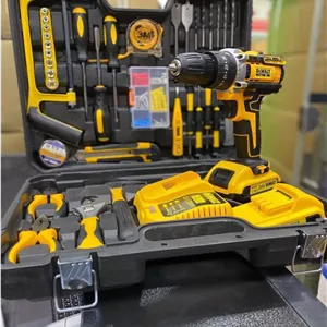 مجموعه دریل شارژی چکشی صنعتی با لوازم و ابزار کامل دیوالت DEWALT مدل PAC