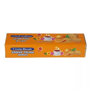 بیسکویت کرمدار ساقه طلایی با طعم پرتقال مینو - 192 گرم