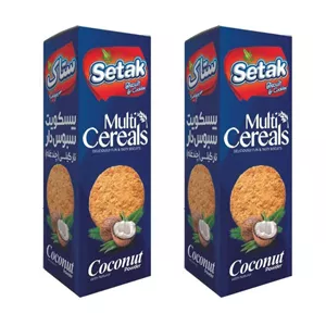 بیسکوییت سبوس دار چند غله نارگیلی ستاک - 300 گرم بسته 2 عددی