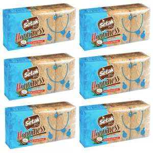 بیسکویت نارگیل ستاک - 200 گرم مجموعه 6 عددی