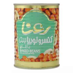 کنسرو لوبیا چیتی با قارچ رعنا - 380 گرم