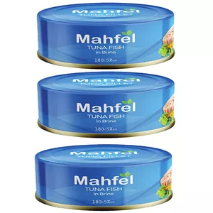 کنسرو تن ماهی در آب نمک رژیمی محفل - 180 گرم بسته 3 عددی