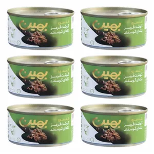 کنسرو گوشت تکه ای گوسفند بهین - 180 گرم بسته 6 عددی