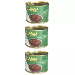 کنسرو قرمه سبزی با گوشت بهین - 450 گرم بسته 3 عددی