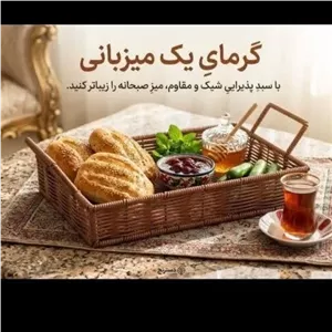 سینی مستطیل ارغوان بافی 