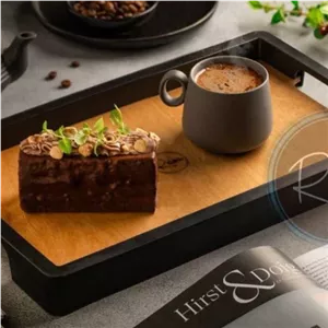 سینی سرو چوبی مستطیلی طرح رایکا