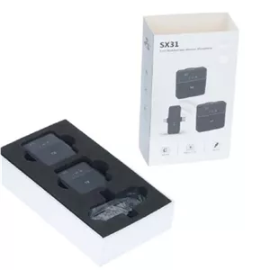 میکروفون یقه ای وایرلس دو فرستنده SX31 نسخه اصلی هولوگرام دار