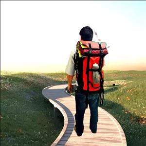 کوله پشتی مسافرتی.اربعینی.کوهنوردی.طبیعتگردی برزنت ضدآب 65 لیتری کوله بزرگ جادار و بادوام رنگ قرمز و آبی 