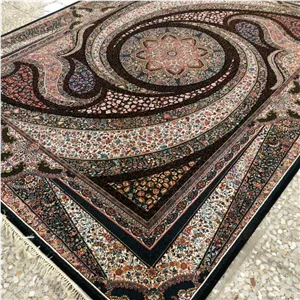 فرش 9 متری نقشه کهکشان رنگ سرمه ای 700 شانه (ارسال رایگان)