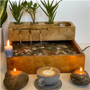 آبنما خانگی دو طبقه مربع سنگدانه کد AB-SQ ارسال پس کرایه