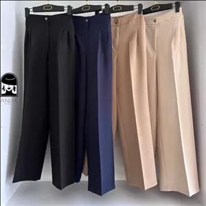 شلوار  زنانه بگ کرپ سوپر مازراتی اسپرت مدل کوتون سایز 34 تا 60