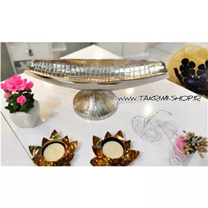 جا کاردی جا قاشقی جاکاردی جاقاشقی مدل چرمی پوست ماری نقره ای آلومینیومی ( تولیدی تکریمی شاپ )