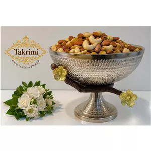 کاسه آجیل خوری گل فلورا آلومینیومی آلیاژی خالص ( تولیدی تکریمی شاپ )