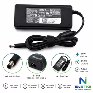 شارژر لپ تاپ دل Dell 19.5V 4.62A 90W 4.5 3.0mm (درجه یک)