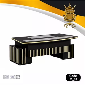 خرید میز مدیریت مدرن مدل M04 میز مدیریتی تمام MDF با سه کشو باکس مبلمان اداری امپراطور