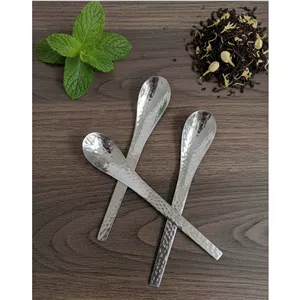 قاشق دسر خوری استیل سیلور چکشی