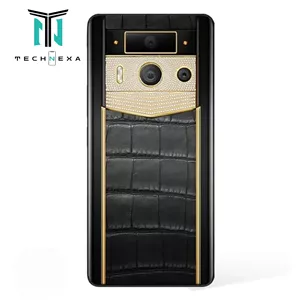 گوشی موبایل ورتو مدل Metavertu Max Alligator Engraved Gold Plate ظرفیت 1 ترابایت رم 12 گیگابایت