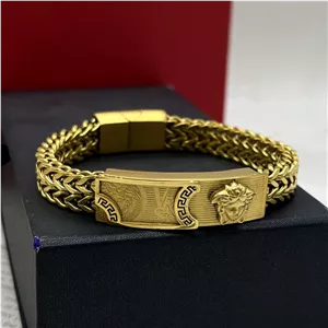 دستبند ورساچه مردانه مشابه طلا