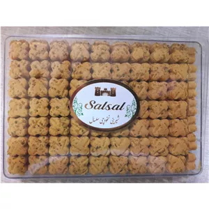 شیرینی نخودچی سلسال (با تزئین پودر پسته)
