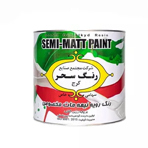 رنگ سفید نیم مات روغنی گالن