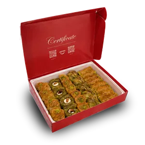 باقلوا ترکیبی مغزدار با ظرف کادویی ( 1 کیلو ) + 100