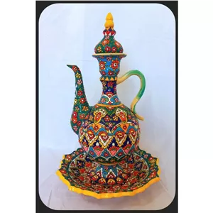 گلاب پاش سفالی مینا کاری