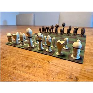 ست شطرنج پرینت سهبعدی جنگل قارچ Mushroom Forest Chess Set