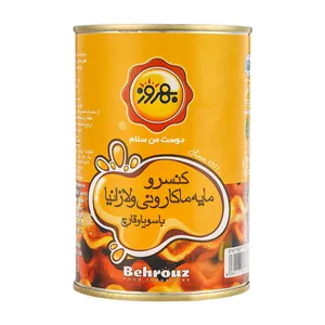 کنسرو مایه ماکارونی و لازانیا بهروز - 380 گرم