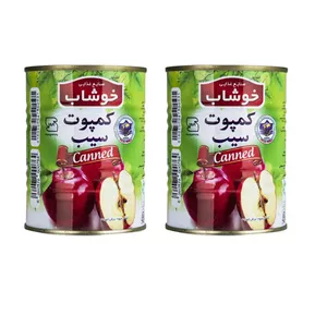 کمپوت سیب خوشاب - 350 گرم بسته 2 عددی