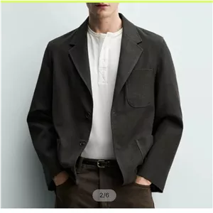 POCKET WOOL BLEND BLAZER کت زارا قهوه ای