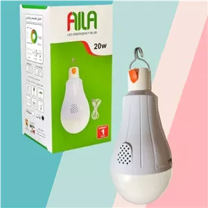 لامپ LED شارژی آویز دار 20 وات آیلا AILA