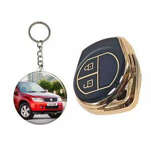 کاور ریموت و سوئیچ خودرو کالانیکس مدل COV-VITARA-100717 طرح لاکچری مناسب برای سوزوکی ویتارا به همراه جاسوئیچی