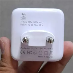 مبدل برق تایمر دار یس پلاس مدل ys-03 تبدیل 3 به 2 تایمر داره یس پلاس +yes کیفیت عالی تایوانی yes plus