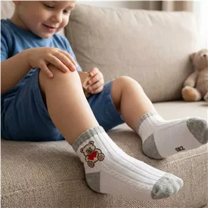 جوراب پسرانه تدی پنبه ای