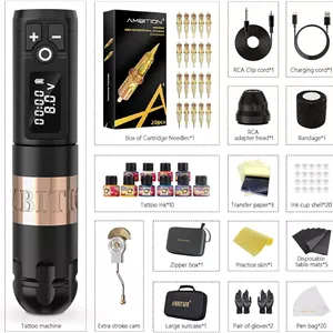 کیت کامل دستگاه تاتو آمبیشن Soldier مدل Wireless Rotary