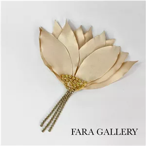 گل سینه نیلوفر ساتنی کد BF06