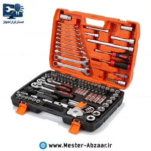 جعبه بکس و بیت 121 پارچه کروم وانادیوم مدل نیو تولز NEW TOOLS 121PCS پیچ گوشتی و آلن