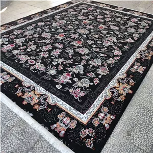 فرش ماشینی 12متری 400شانه BCF جانان سرمه ای